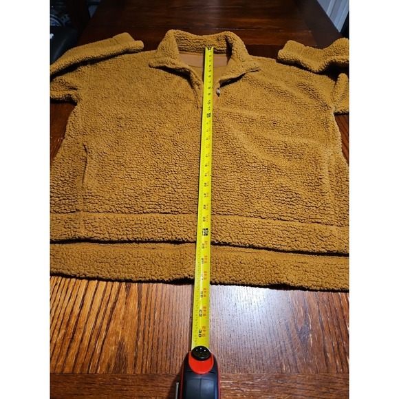 Aerie Womens Small Sherpa Oversized‎ Pullover Jacket Mock Neck Pockets (A609) - Picture 6 of 8